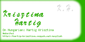 krisztina hartig business card